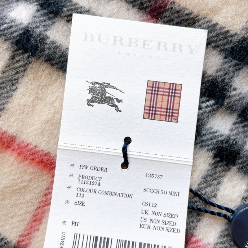 BURBERRY 100% 喀什米爾圍巾 (駝色)-5