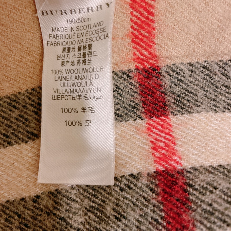 近新正品✨BURBERRY高質感美麗諾羊毛經典大格紋雙面造型口袋披肩/圍巾-4
