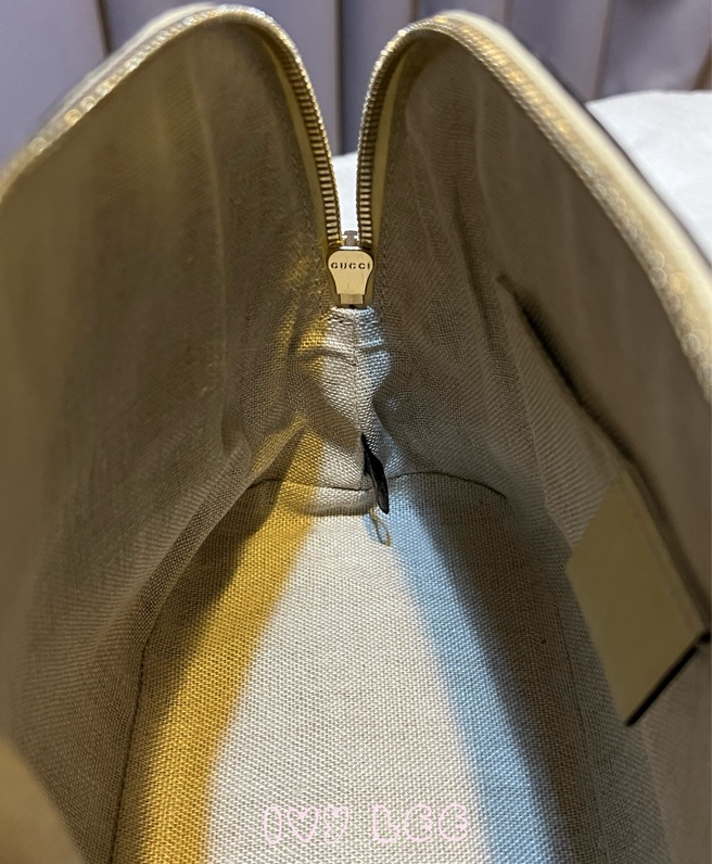 GUCCI 古馳(已售出)449654 經典Guccissima 壓紋 手提/斜背 兩用貝殼包 經典白色 二手精品-8