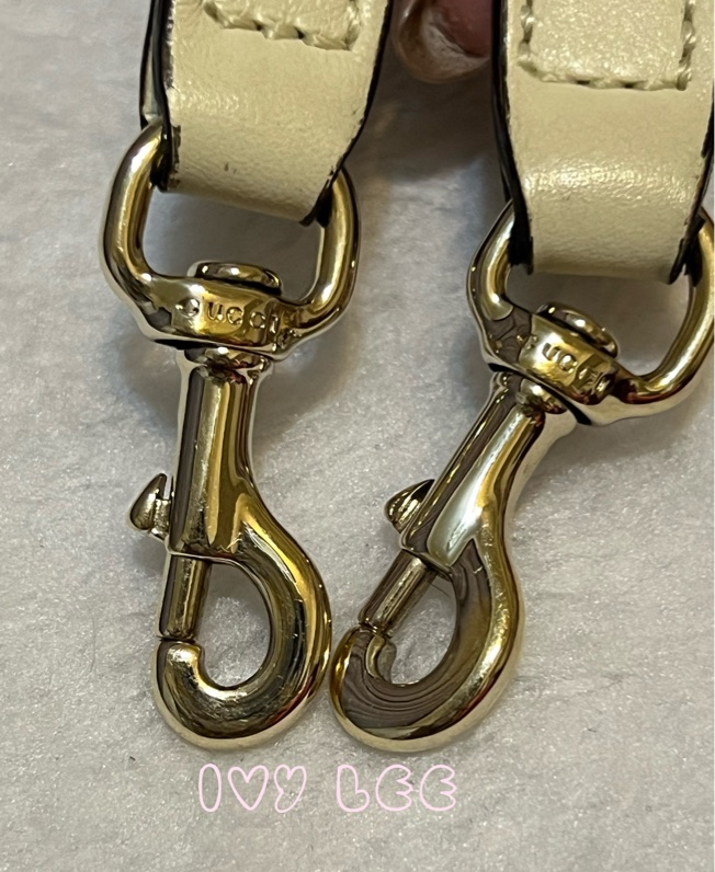 GUCCI 古馳(已售出)449654 經典Guccissima 壓紋 手提/斜背 兩用貝殼包 經典白色 二手精品-11