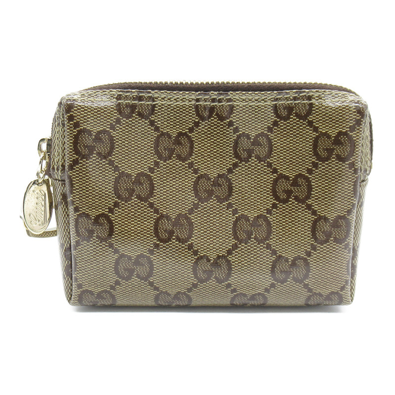 【日本直送】GUCCI 拉鍊錢包 203355 帆布 棕色 二手-0