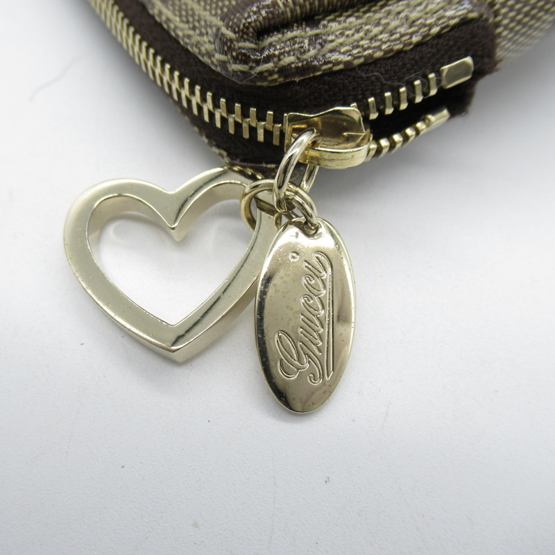 【日本直送】GUCCI 拉鍊錢包 203355 帆布 棕色 二手-5