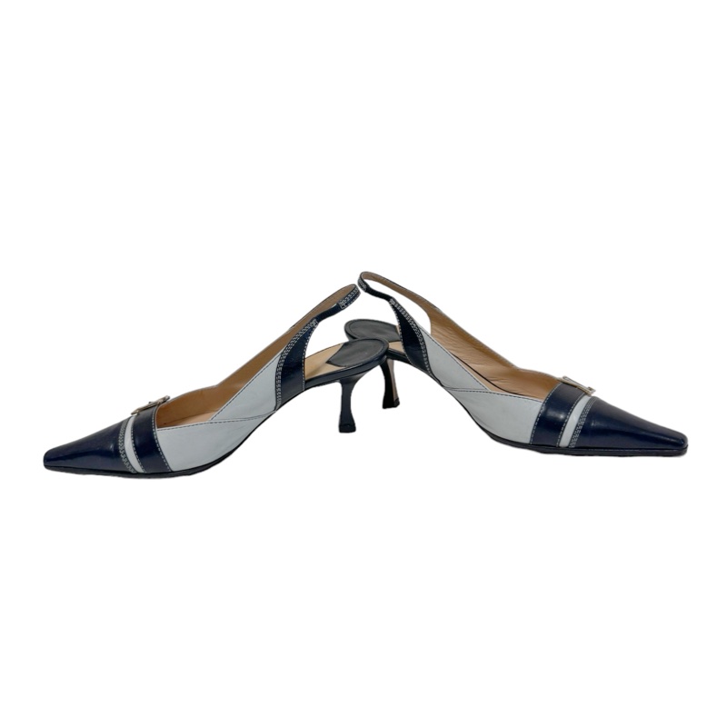 🍒LOUIS VUITTON 雙色露腳踝高跟鞋size:38.5 / 2F231118-2-3