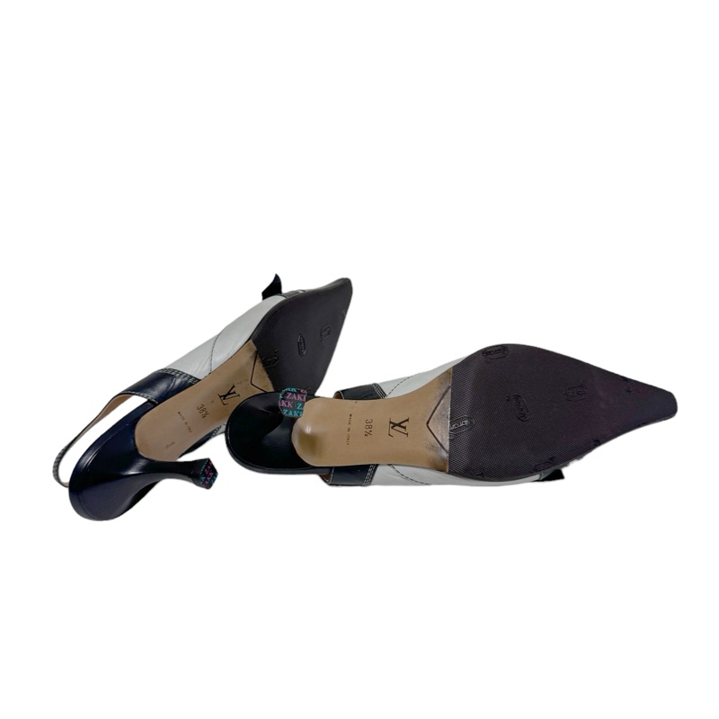 🍒LOUIS VUITTON 雙色露腳踝高跟鞋size:38.5 / 2F231118-2-4