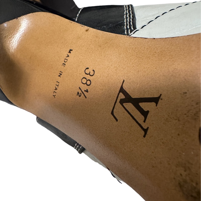 🍒LOUIS VUITTON 雙色露腳踝高跟鞋size:38.5 / 2F231118-2-5