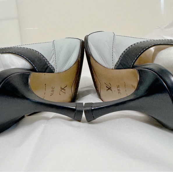 🍒LOUIS VUITTON 雙色露腳踝高跟鞋size:38.5 / 2F231118-2-6