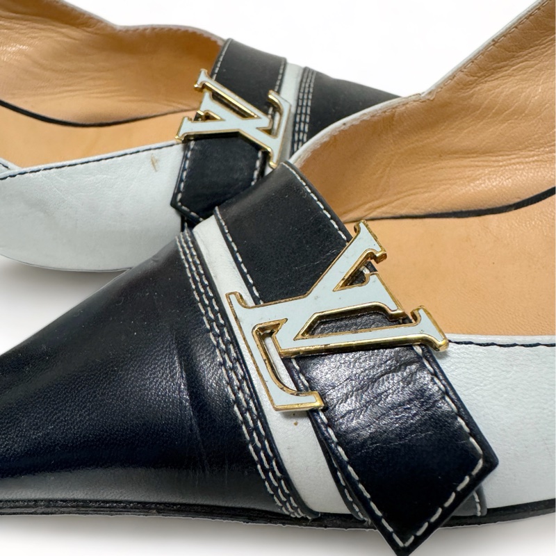 🍒LOUIS VUITTON 雙色露腳踝高跟鞋size:38.5 / 2F231118-2-7