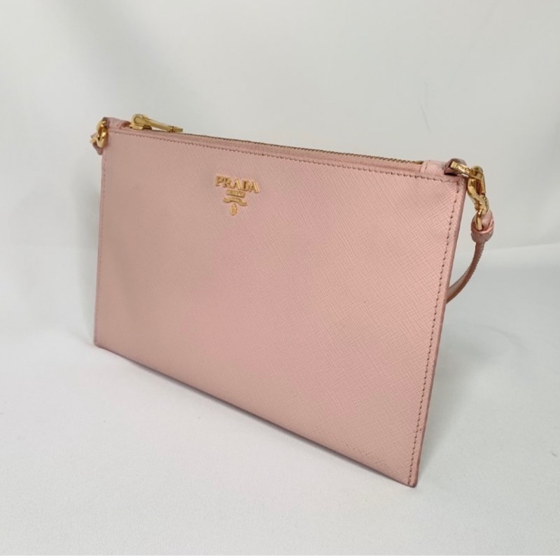 PRADA 防刮牛皮手拿單肩包-2