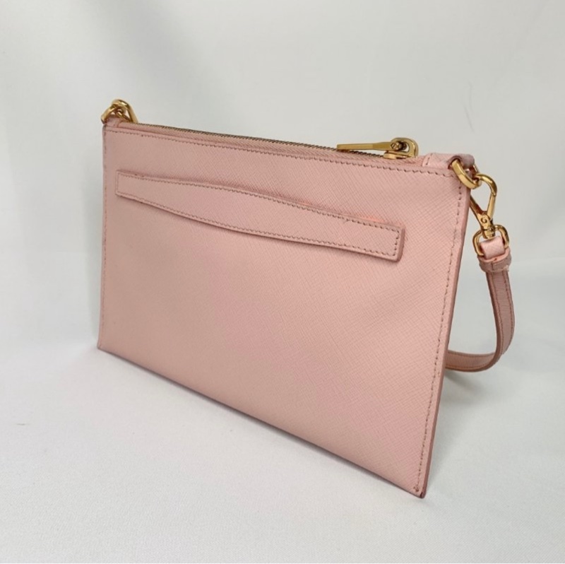 PRADA 防刮牛皮手拿單肩包-4