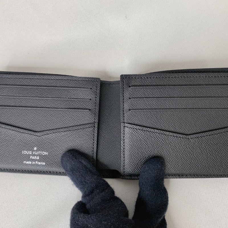 LV SLENDER 黑花短夾-6