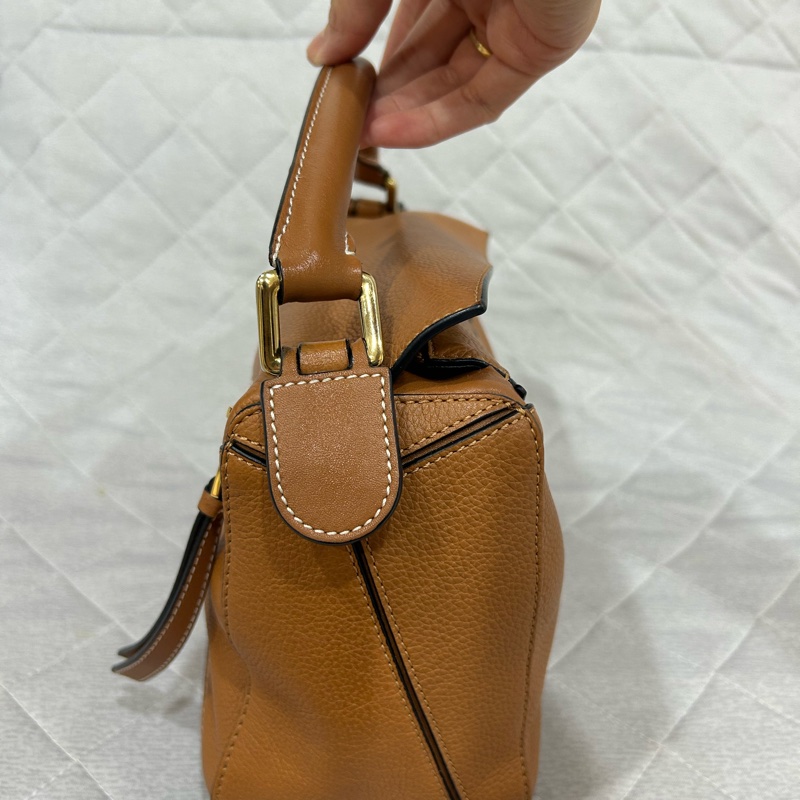 Loewe puzzle small 小號 焦糖棕 手提肩背兩用包 小牛皮-5