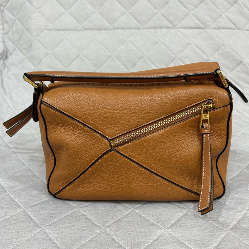 Loewe puzzle small 小號 焦糖棕 手提肩背兩用包 小牛皮-6