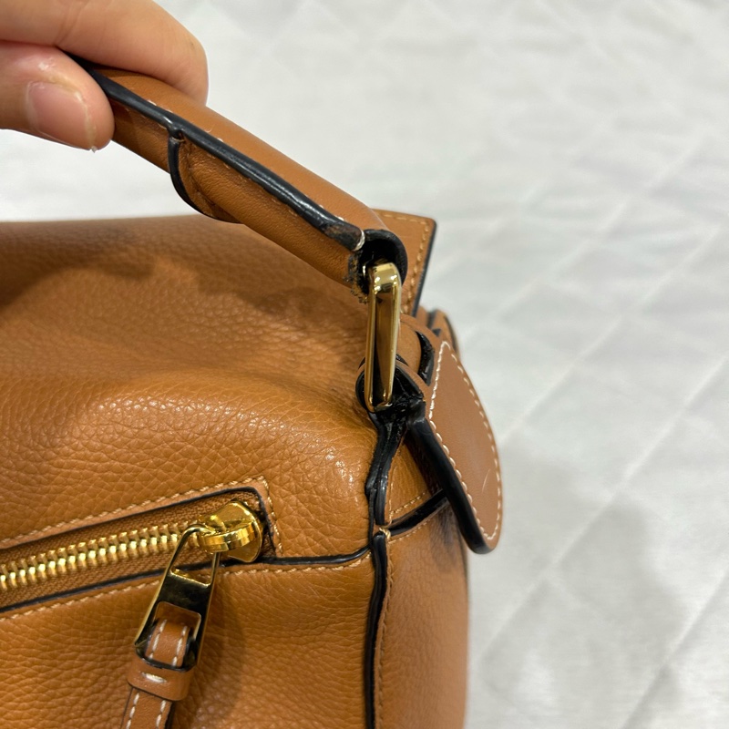 Loewe puzzle small 小號 焦糖棕 手提肩背兩用包 小牛皮-17