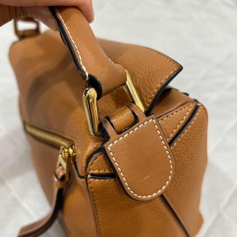 Loewe puzzle small 小號 焦糖棕 手提肩背兩用包 小牛皮-18