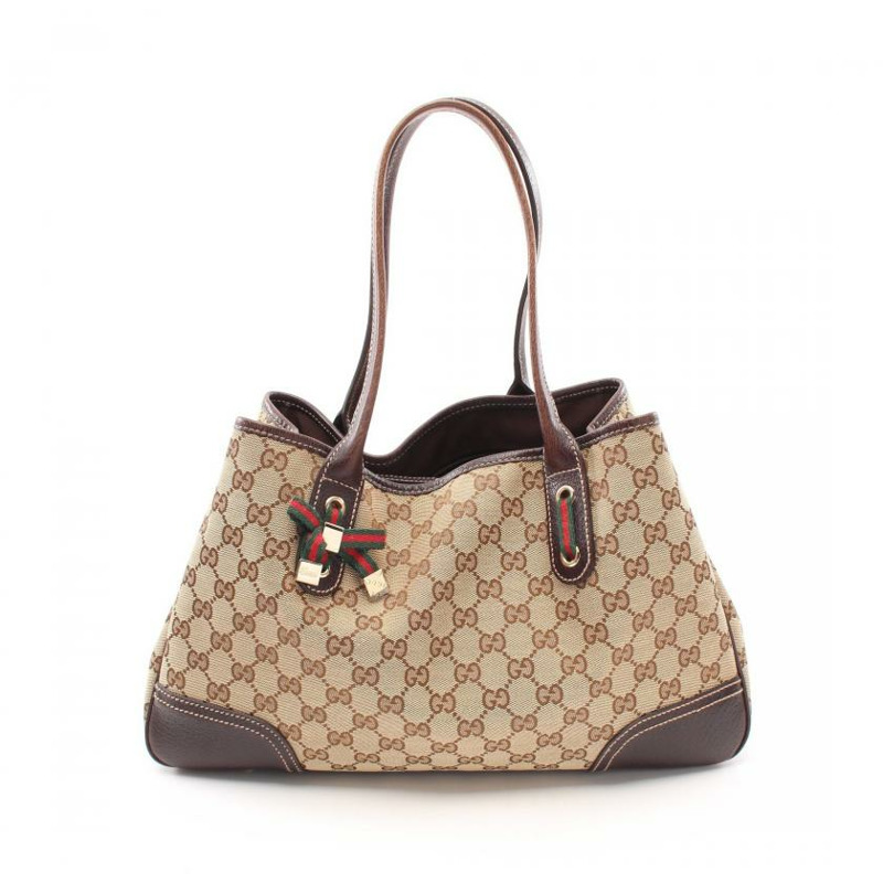 【日本直送】 GUCCI GUCCI Princy GG帆布 sherry line 肩包 托特包 帆布 皮革 淺褐色 深棕色 多色-0