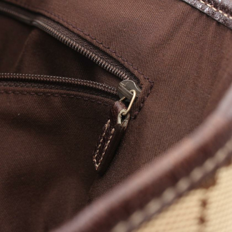 【日本直送】 GUCCI GUCCI Princy GG帆布 sherry line 肩包 托特包 帆布 皮革 淺褐色 深棕色 多色-4