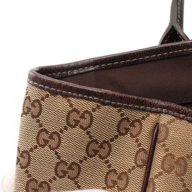【日本直送】 GUCCI GUCCI Princy GG帆布 sherry line 肩包 托特包 帆布 皮革 淺褐色 深棕色 多色-7