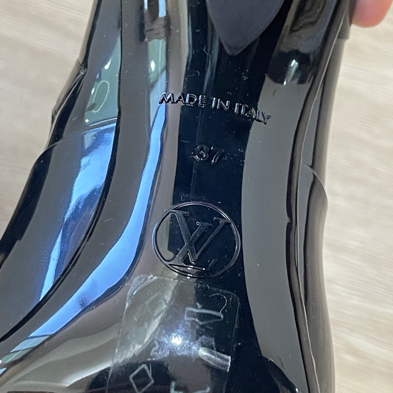 全新LV防水 短靴 雨靴 高跟 粗跟 37-11