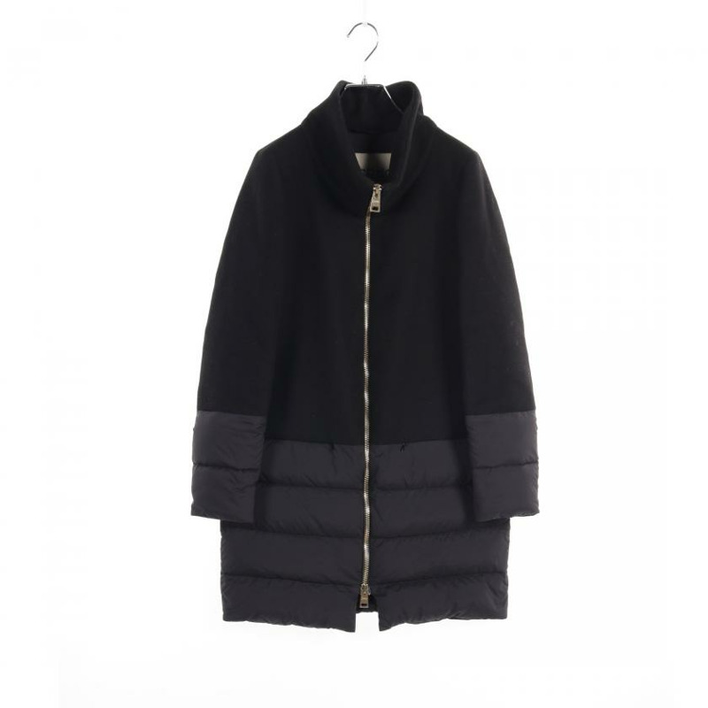 【日本直送】 HERNO 赫諾 羽絨服 長袖 沃爾 黑色 黏合-0