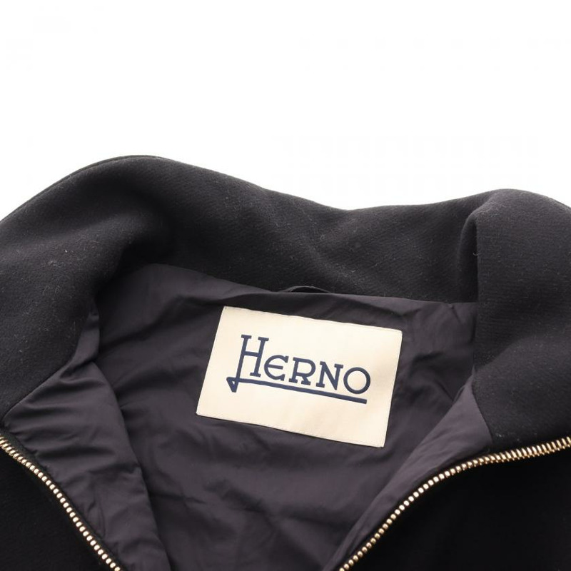 【日本直送】 HERNO 赫諾 羽絨服 長袖 沃爾 黑色 黏合-7