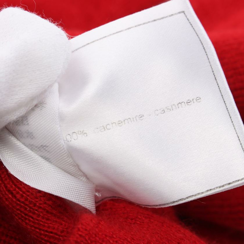 【日本直送】 CHANEL 香奈兒 拉鍊式 背心 羊絨 紅色-3