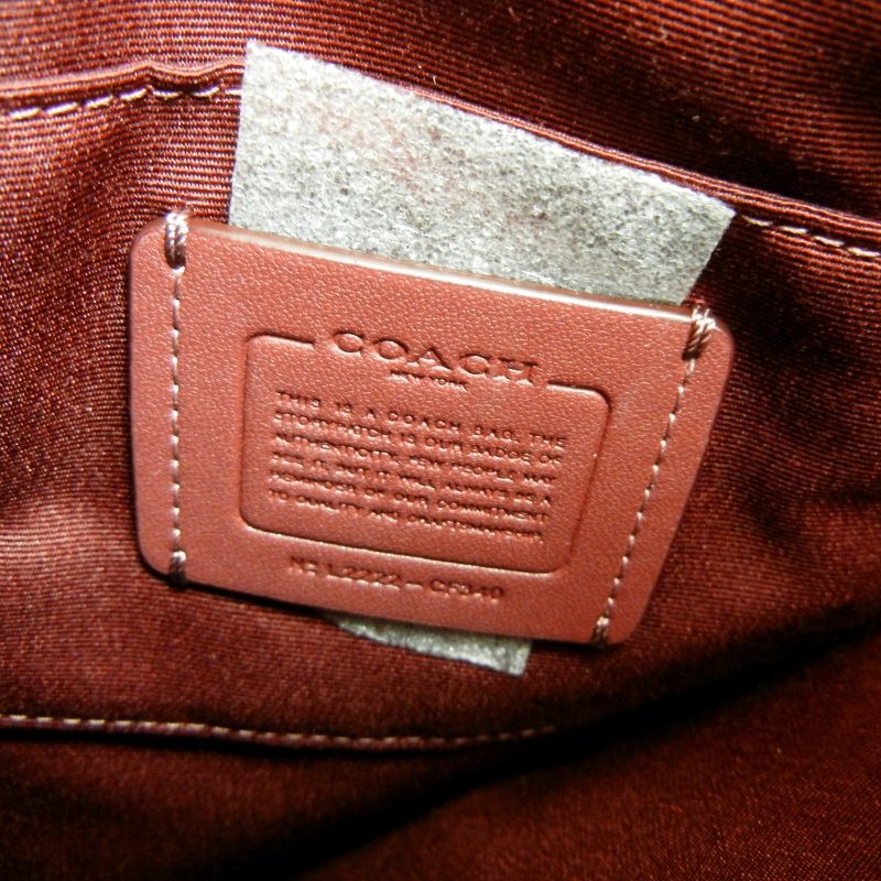 金鐸精品~2304 COACH CF340 MINI ROWAN卡其粉紅C-LOGO帆布側背小扁包  全新品-7