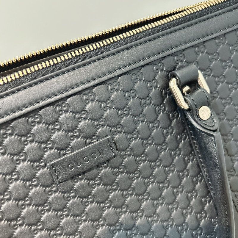 【GUCCI】黑色滿版托特包-7