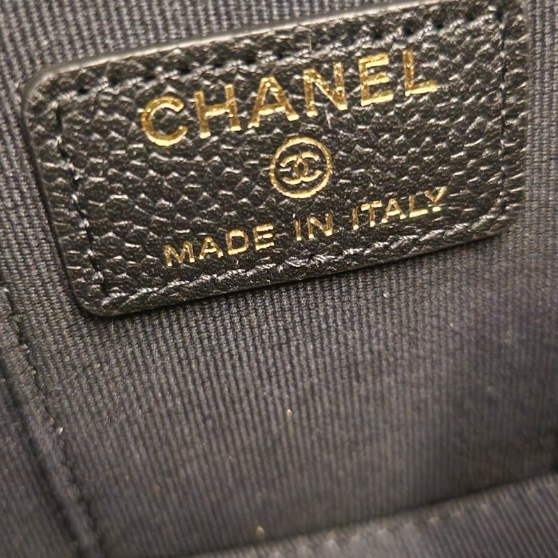 禮物💓~Chanel香奈兒經典菱格紋黑金荔枝牛皮迷你斜背化妝包/ 小盒子/ 方盒子/ 小方包/  盒子包/ 小廢包💓-10