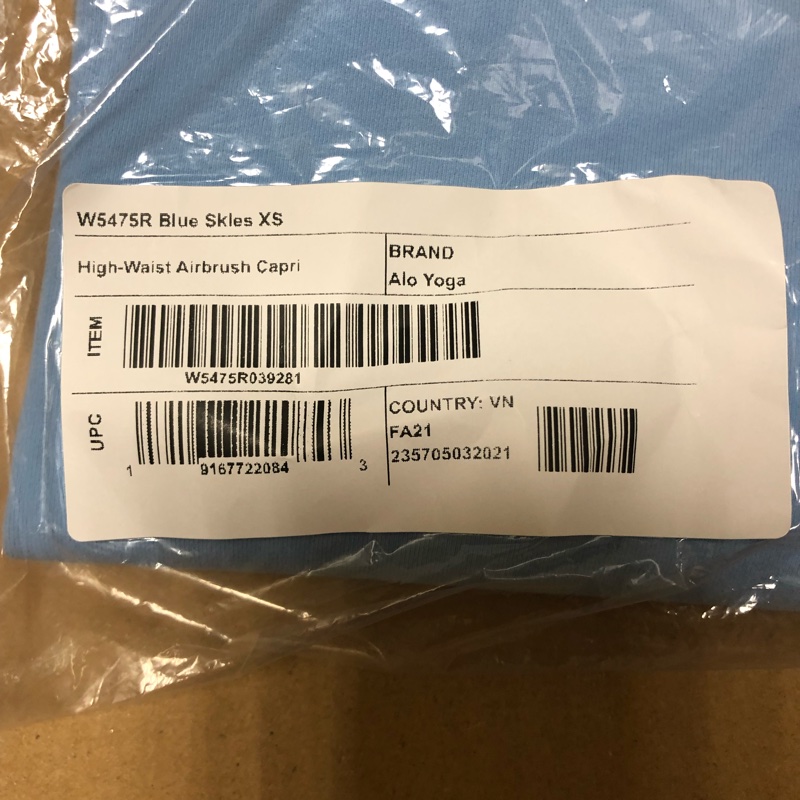 Alo yoga  XS 緊身瑜珈褲天空藍-4