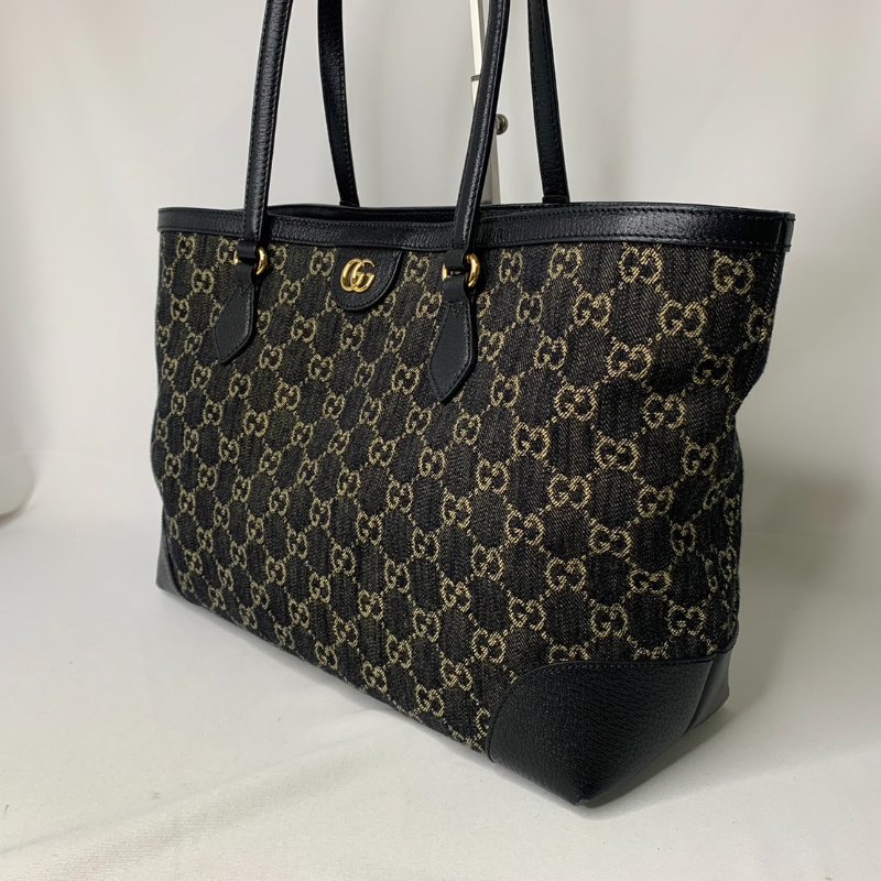 GUCCI 黑色牛仔布托特包-2