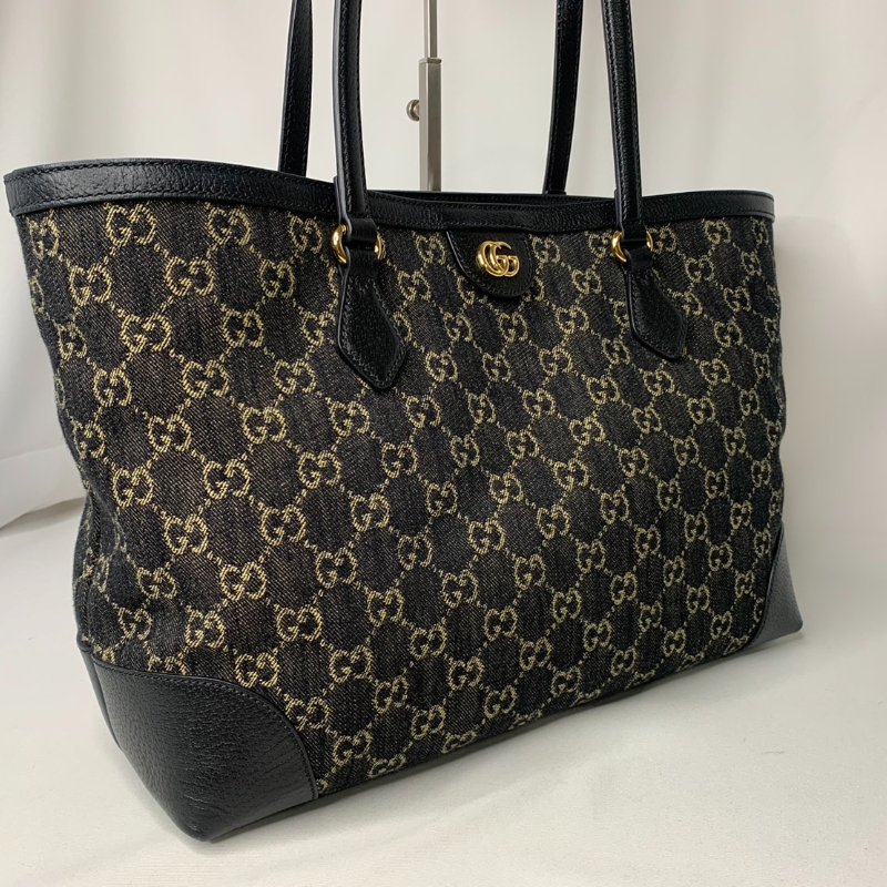 GUCCI 黑色牛仔布托特包-3