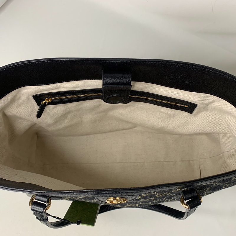 GUCCI 黑色牛仔布托特包-6