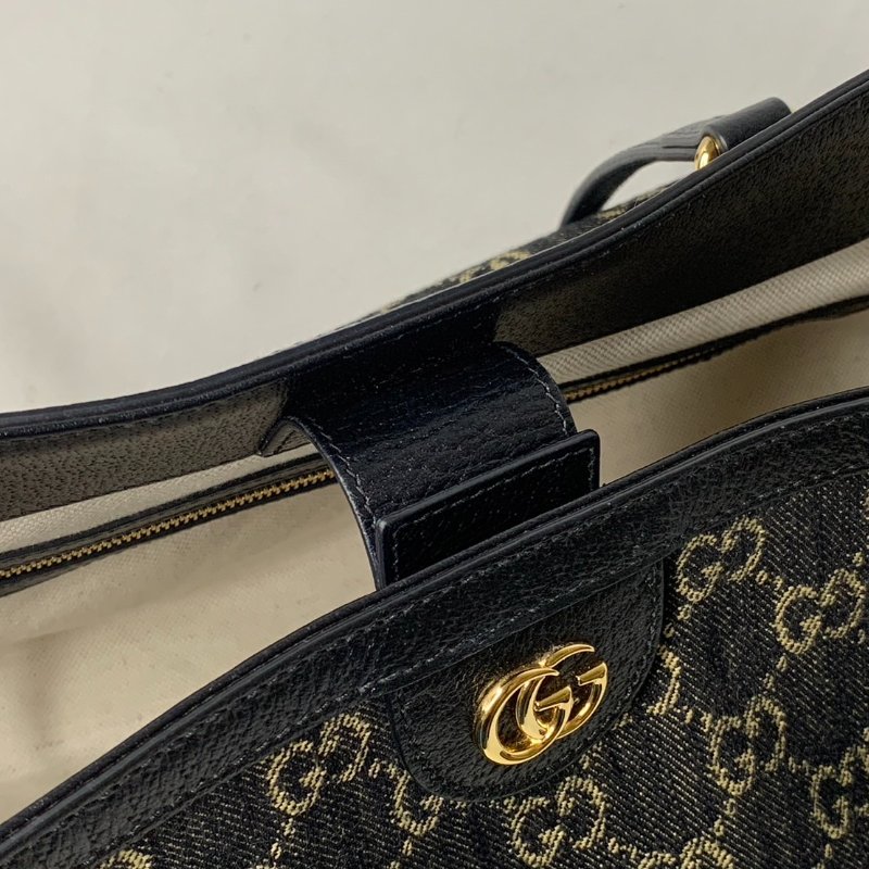 GUCCI 黑色牛仔布托特包-8