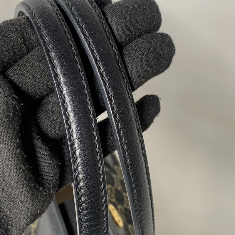 GUCCI 黑色牛仔布托特包-9
