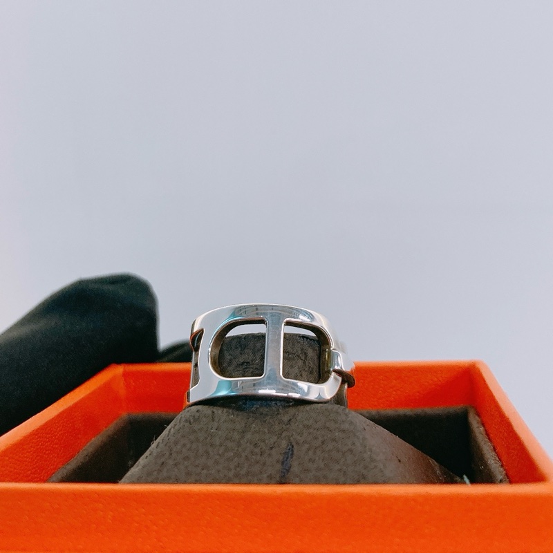HERMES EVER CHAINE D’ANCRE RING SIZE 51 愛馬仕銀戒指-5