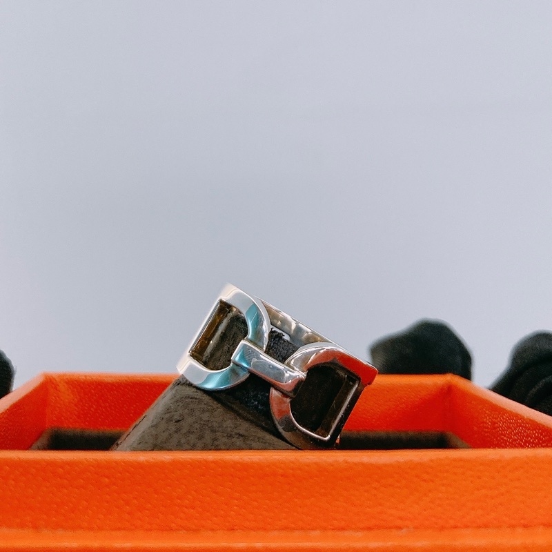 HERMES EVER CHAINE D’ANCRE RING SIZE 51 愛馬仕銀戒指-17