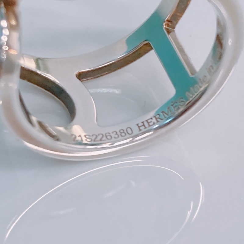 HERMES EVER CHAINE D’ANCRE RING SIZE 51 愛馬仕銀戒指-10