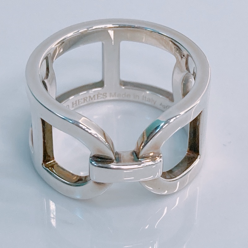 HERMES EVER CHAINE D’ANCRE RING SIZE 51 愛馬仕銀戒指-14