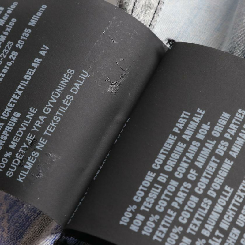 【日本直送】 PRADA 普拉達 褶皺 襯衫裙 美洲圖案 棉布 藍色-4