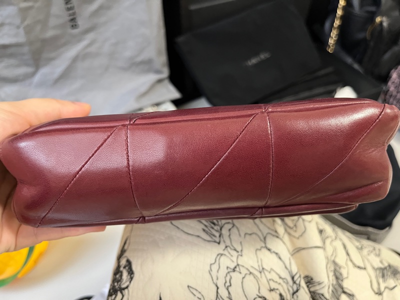 YSL Jamie Bag   酒紅金鍊包-1