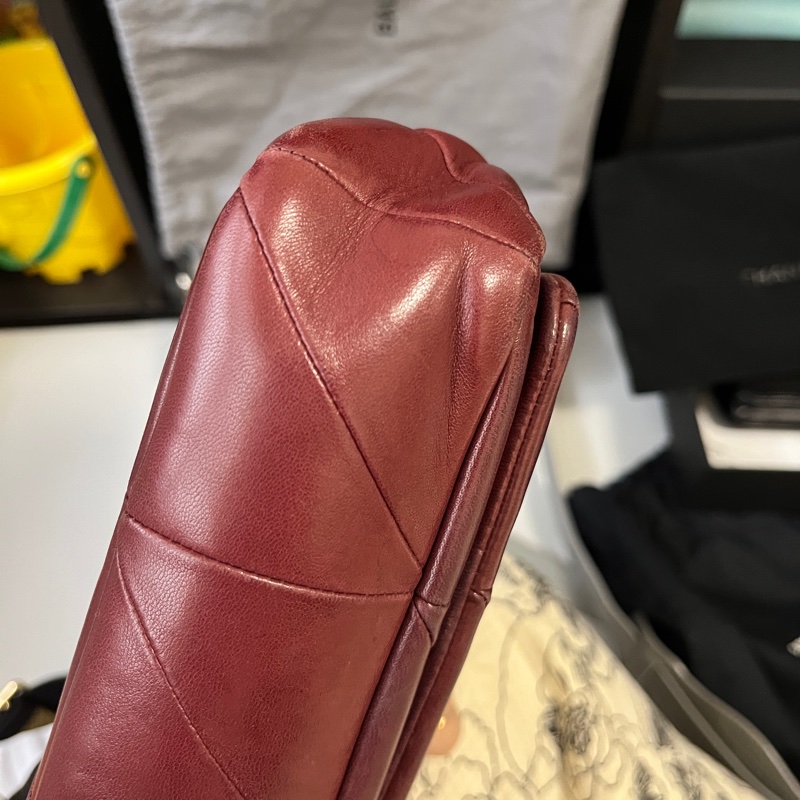 YSL Jamie Bag   酒紅金鍊包-11