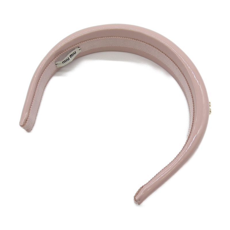 【日本直送】Miu Miu 漆皮髮帶 其他時尚用品 5IH025069F0E18 皮革 粉紅色 全新女式-2