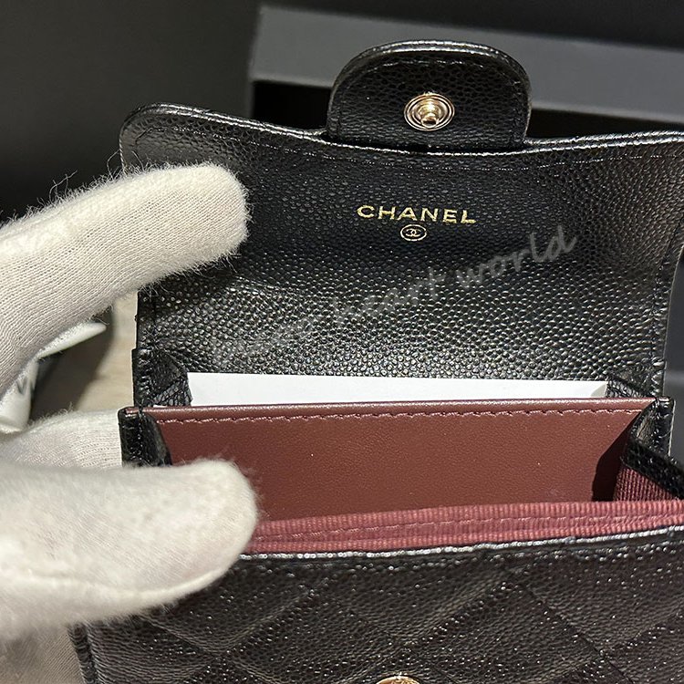 CHANEL新版香奈兒經典銀釦卡片夾/零錢包-3