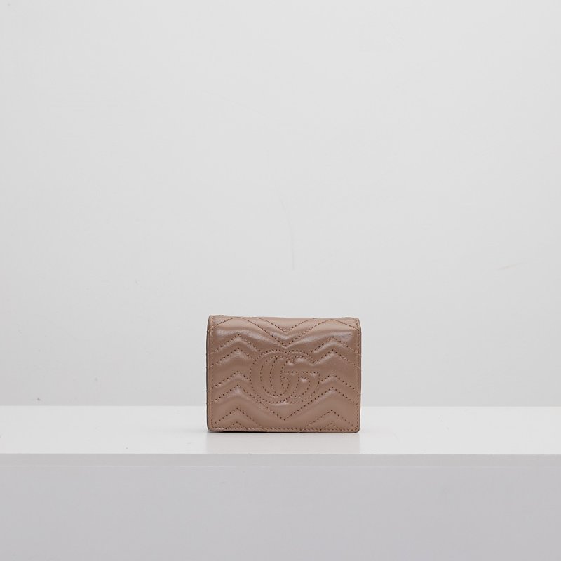 Gucci marmont 短夾/奶茶色-1