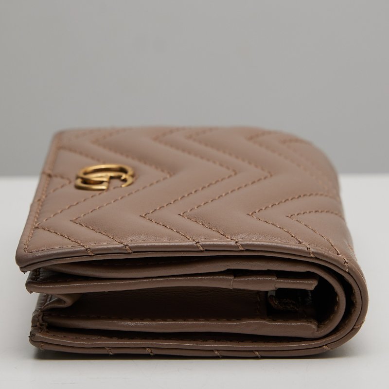 Gucci marmont 短夾/奶茶色-8