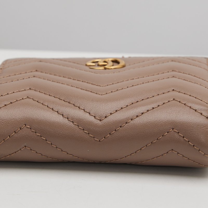 Gucci marmont 短夾/奶茶色-10