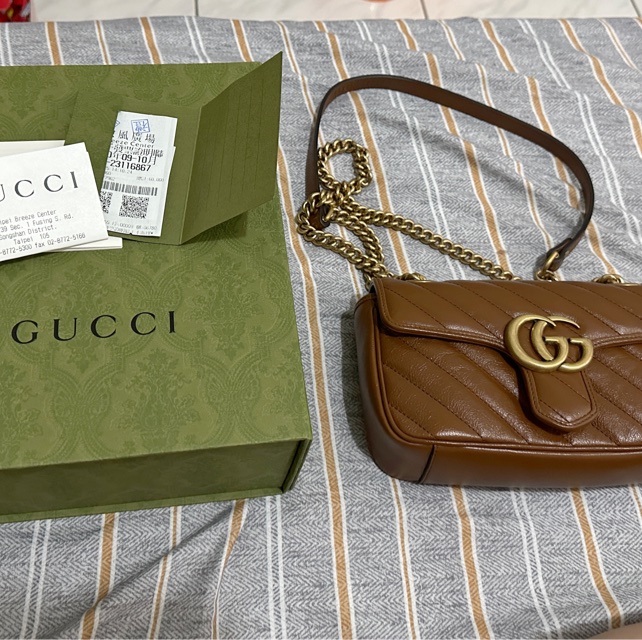 再降價!Gucci marmont 22 焦糖色-0