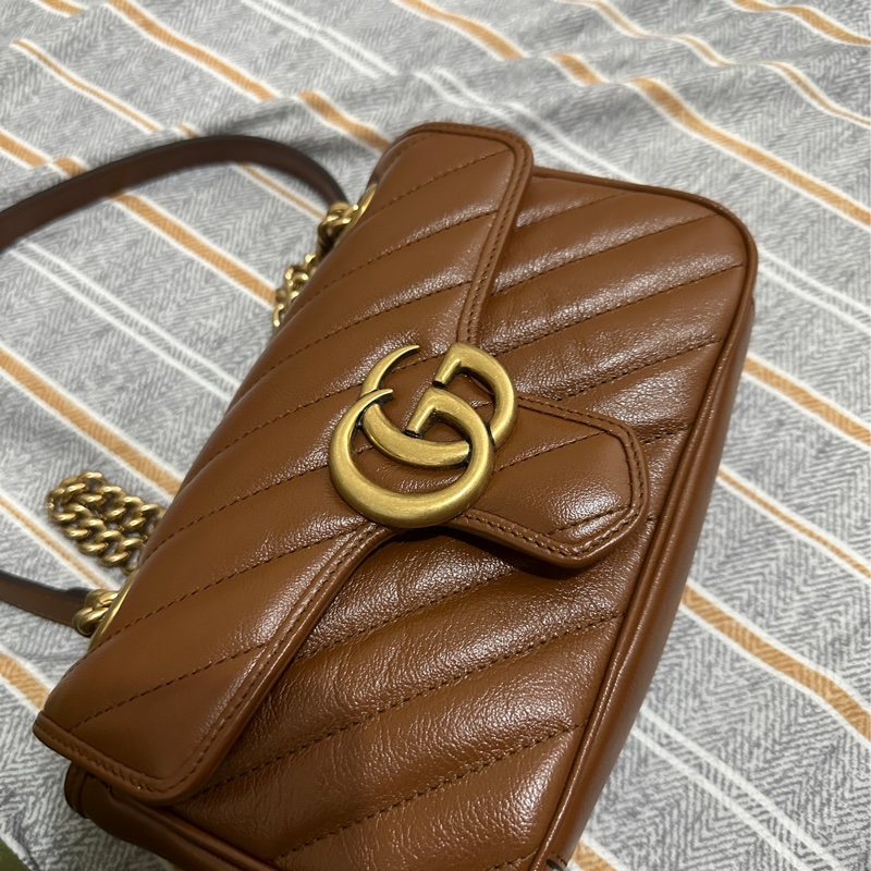 再降價!Gucci marmont 22 焦糖色-3