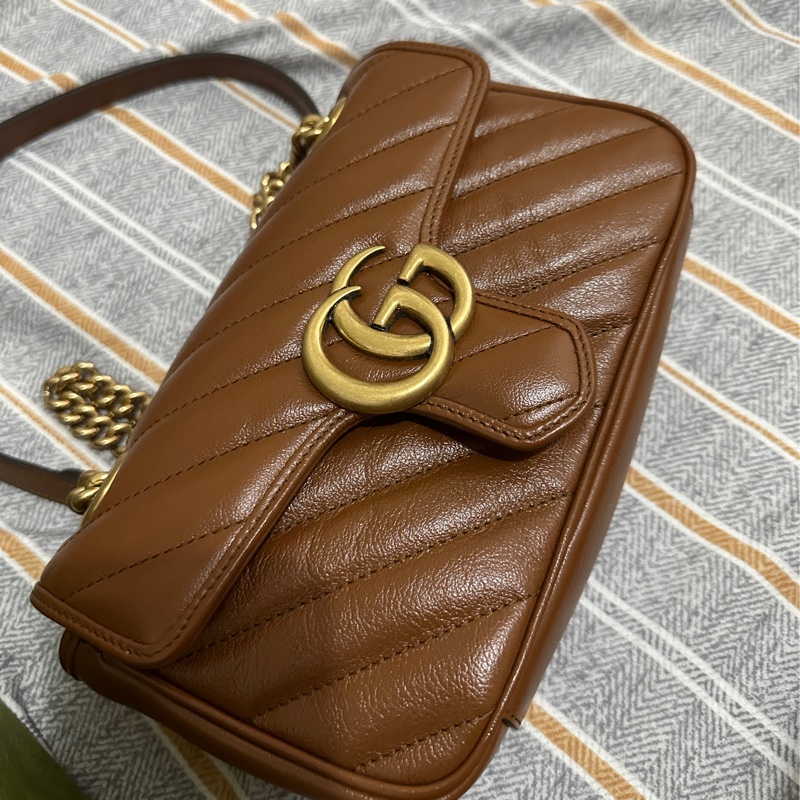 再降價!Gucci marmont 22 焦糖色-5