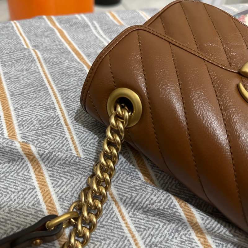 再降價!Gucci marmont 22 焦糖色-6